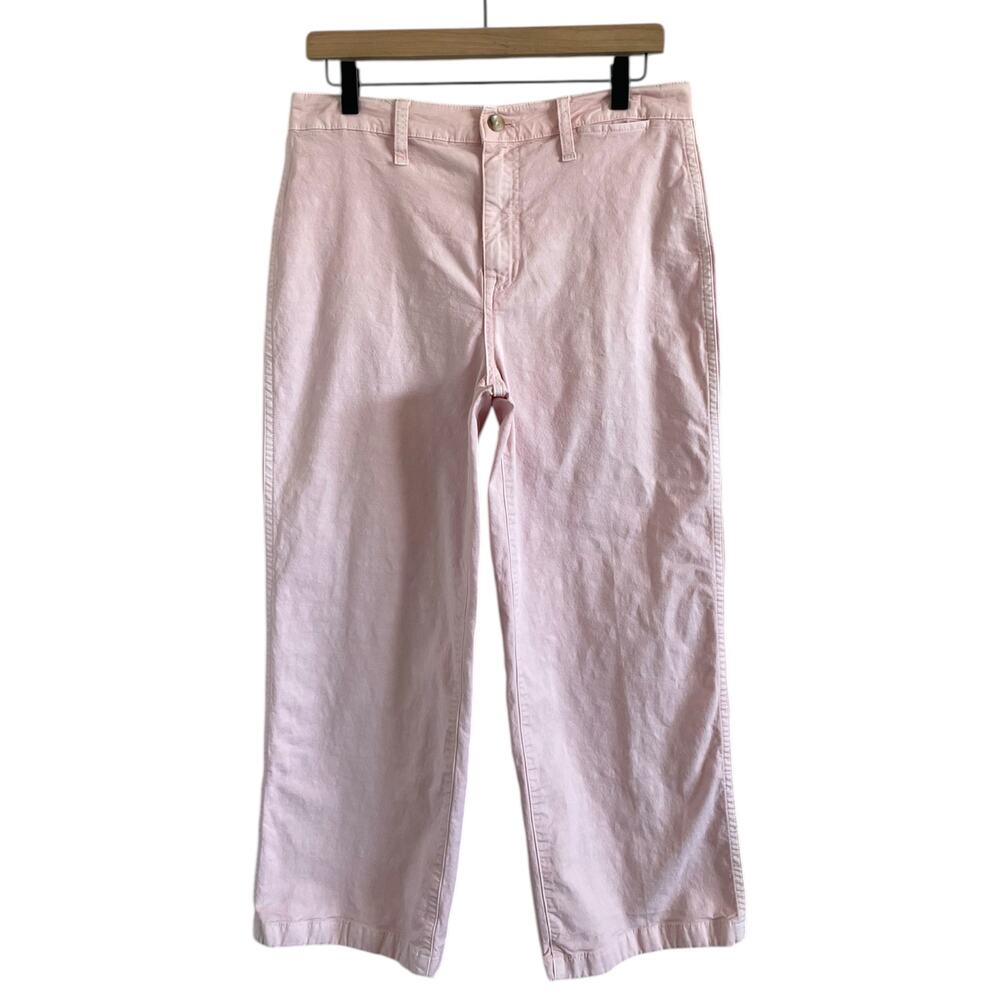 J. Crew Slim Wide Leg Pants Cropped Pink 29 Spring